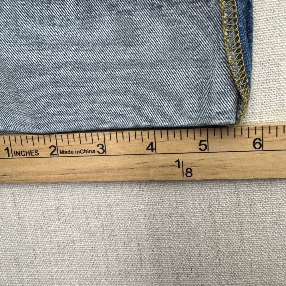 Joe's Jeans Wakley Cuff Crop Distressed Straight Leg Jeans Size 27 Medium Wash - Picture 14 of 16